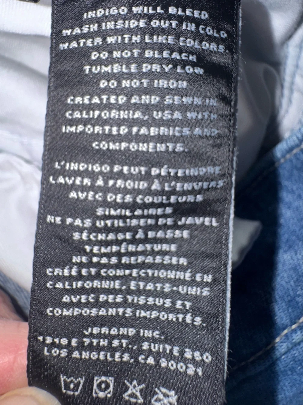 J Brand Ruby High Rise Crop Cigarette Jeans Lace Hem Blue Size 29